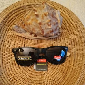 Bamboo Wayfarer Polarized Sunglasses